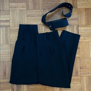 Zara Black Women's Trousers with Belt